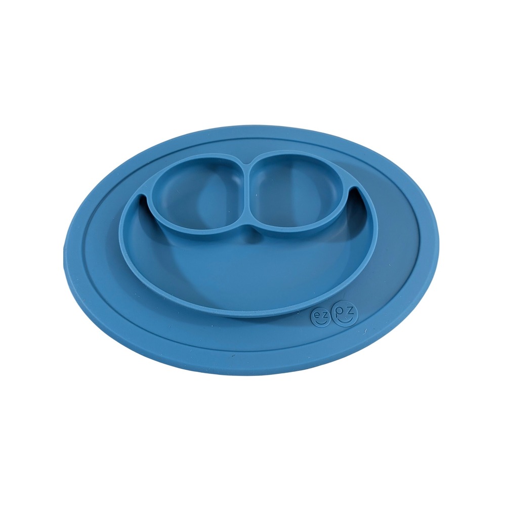 ezpz The Mini Mat Blue Silicone Suction Placemat Plate for Babies Toddlers 182